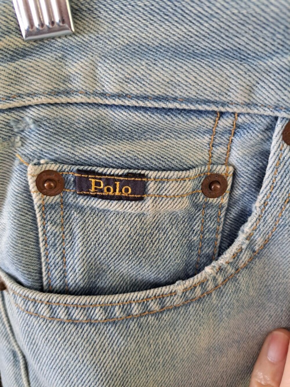 Polo Ralph Lauren Phinley Denim Pencil Jean Skirt Size 25 Retro Festival Boho - Picture 5 of 13
